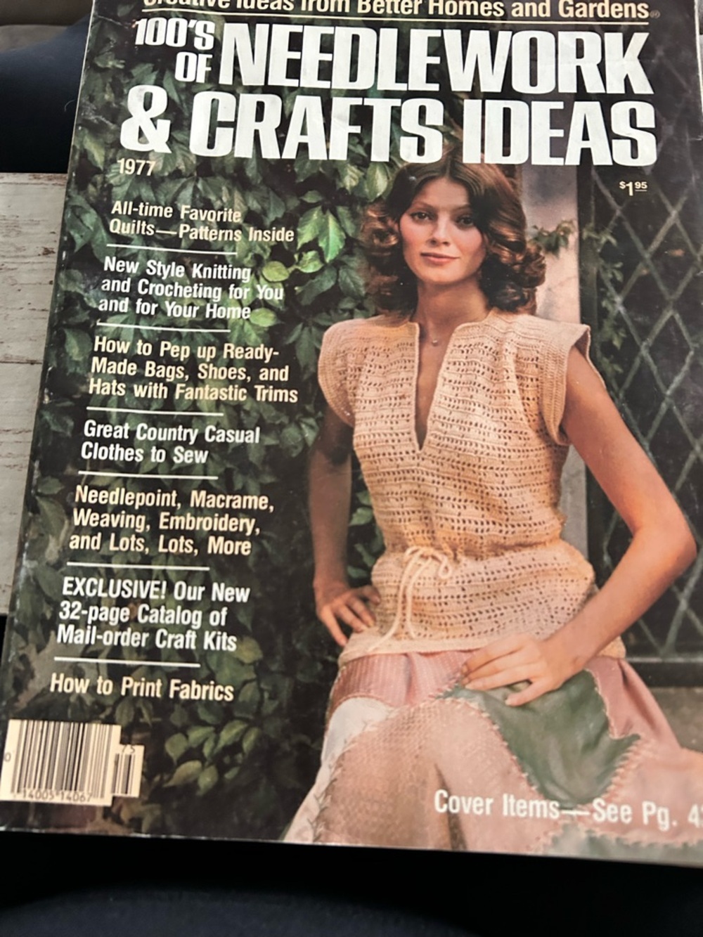 🔥$2 vintage 1977 needlework pattern book: Afghan, vest, and more